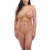 Elomi Matilda Plunge Bra - Cafe au Lait / Pale Blush